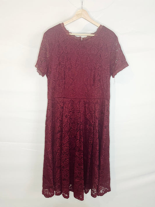 Lace Burgundy Dress