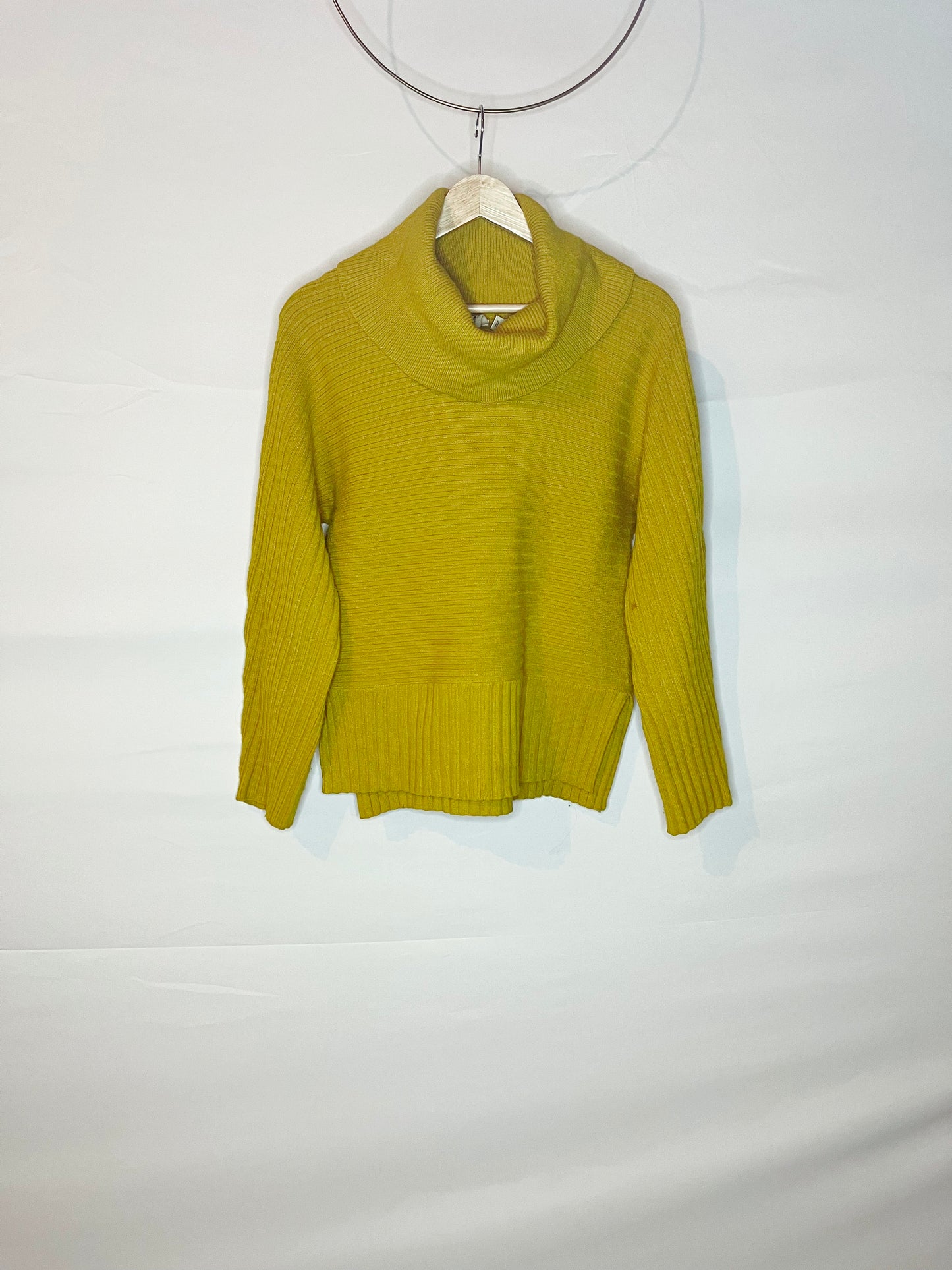 Yellow Cowl Neck Sweater