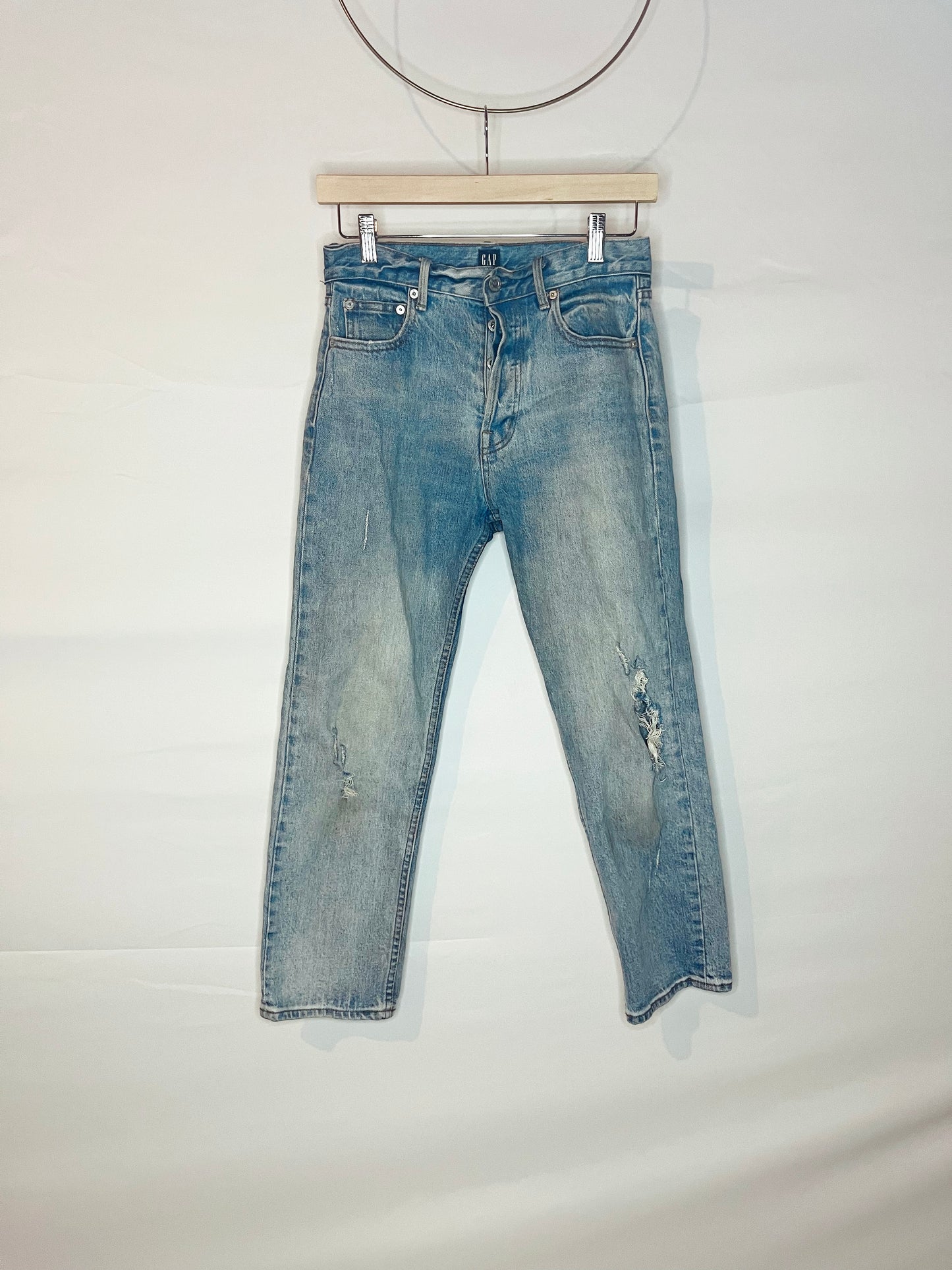 Gap Straight Crop Jeans, Medium Indigo Wash