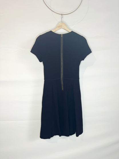 Black A-Line V-Neck Dress