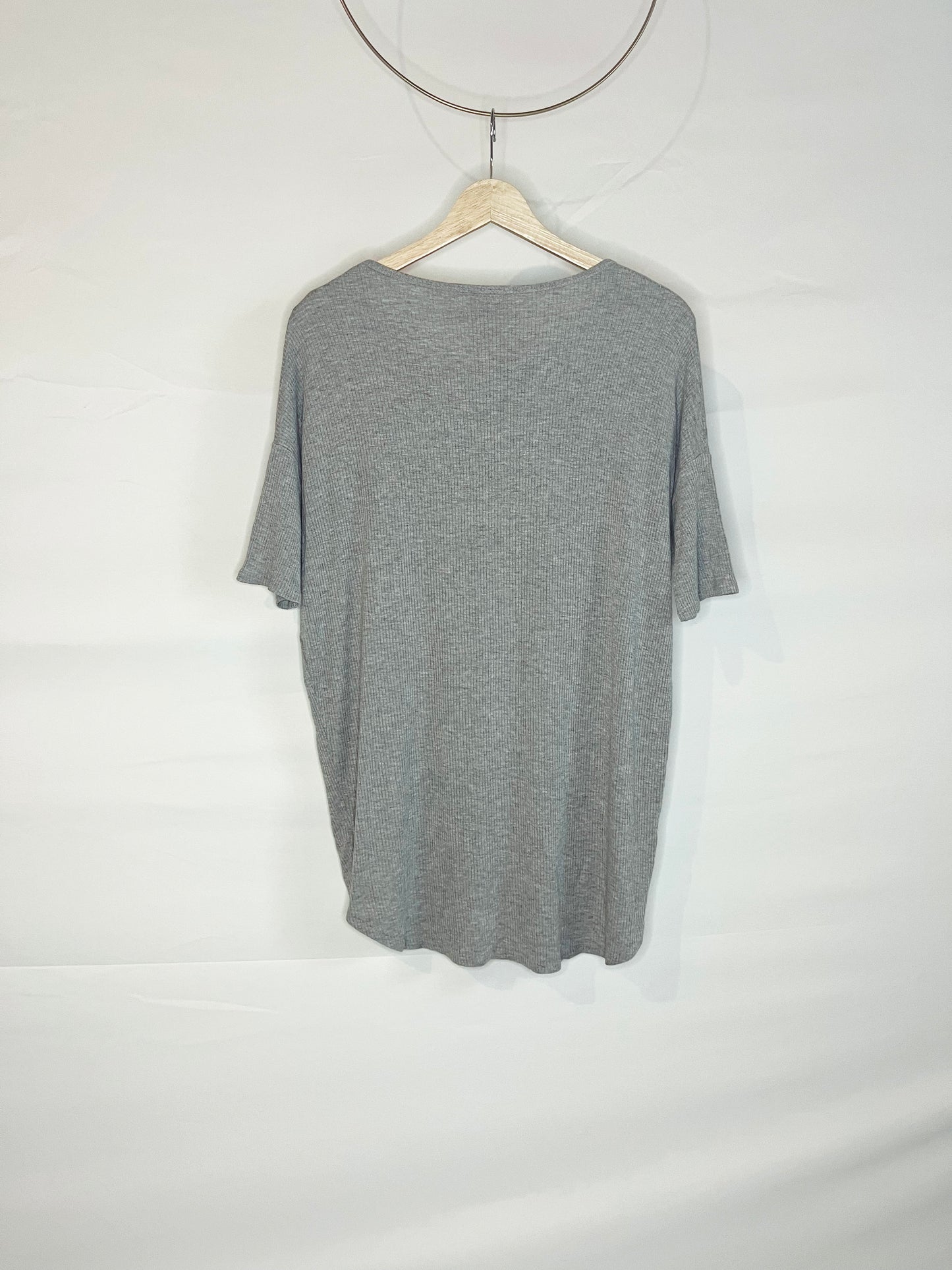 Gray Oversized Drop Shoulder Tee