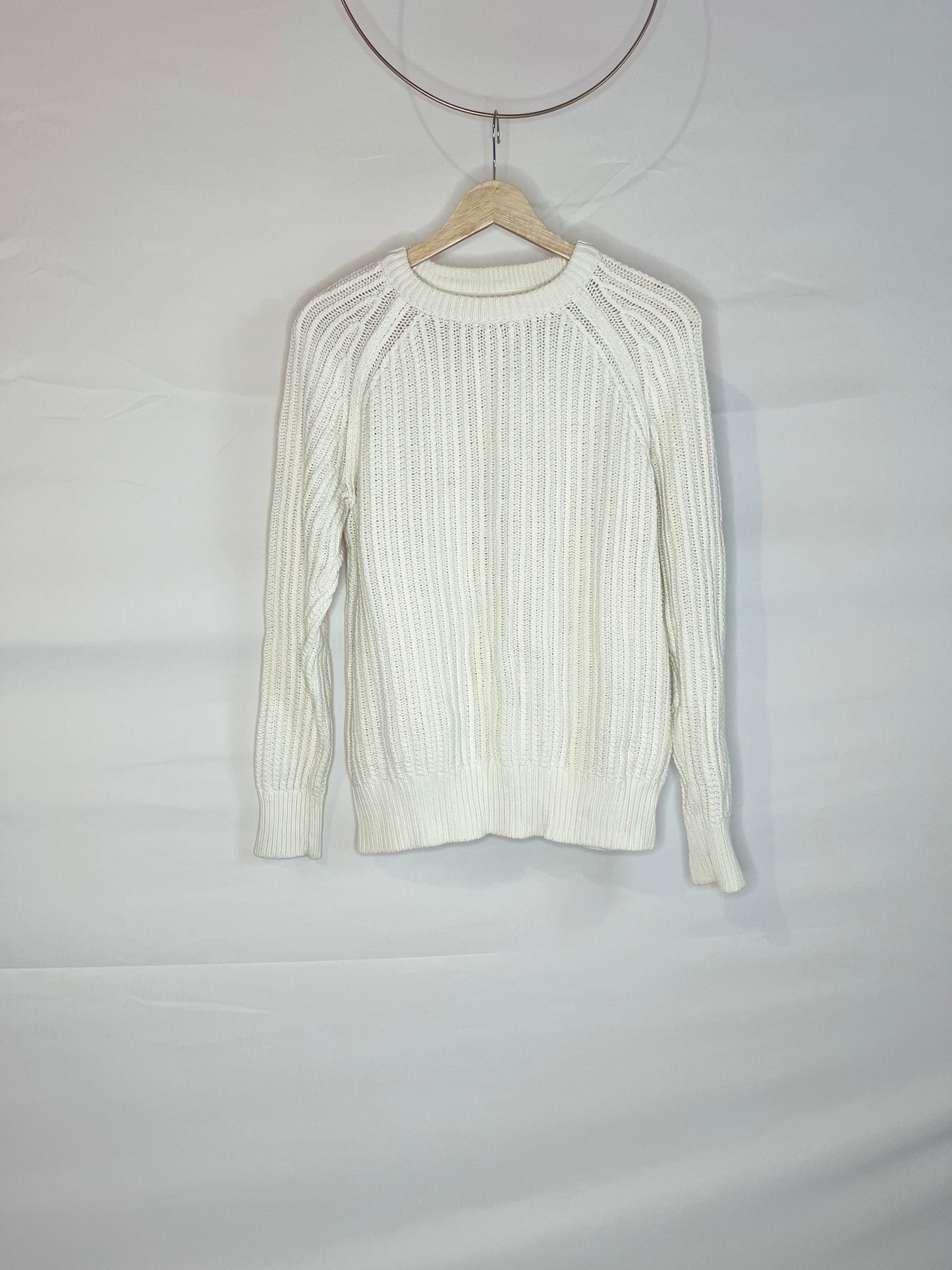 White Crochet Sweater