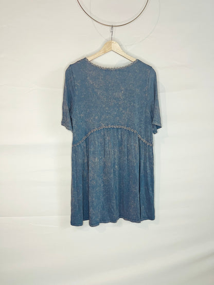 Soft Blue High-Waisted Tee