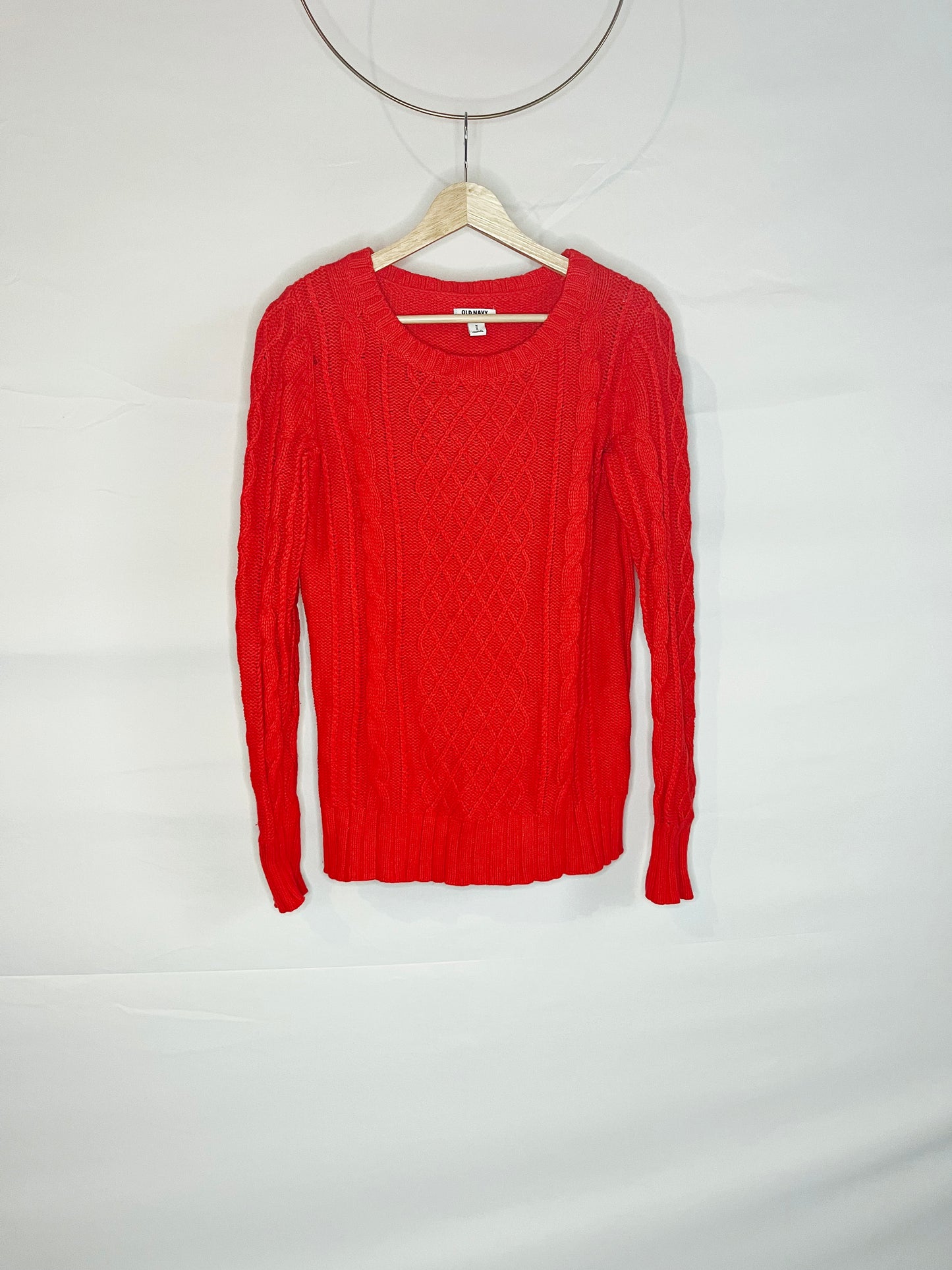 Red Cable Knit Sweater