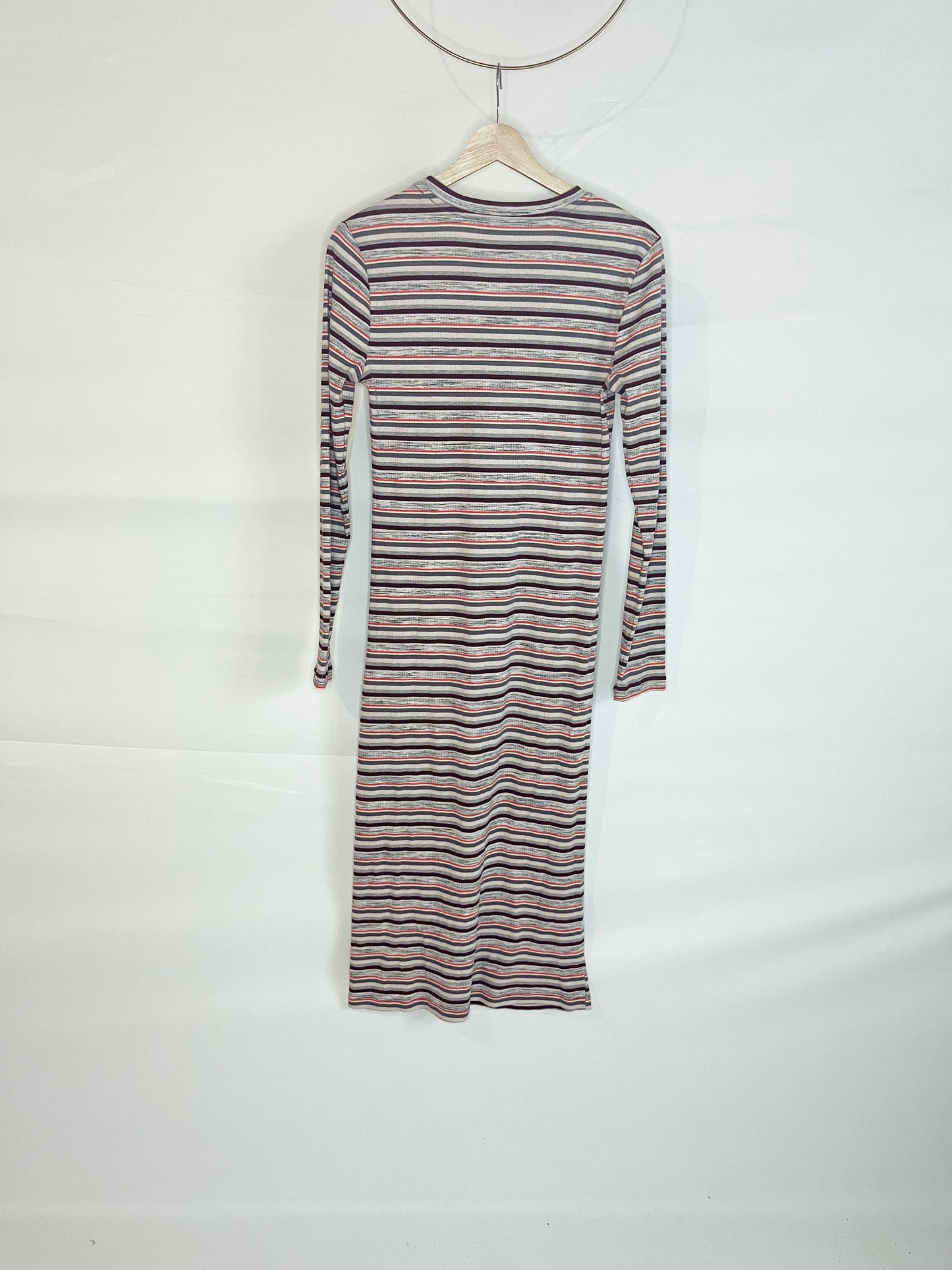 Striped Button Accent Dress