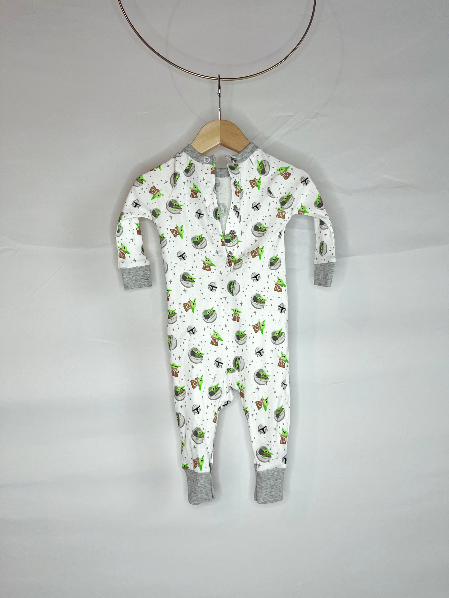 Baby Yoda Snap-Up Pajamas