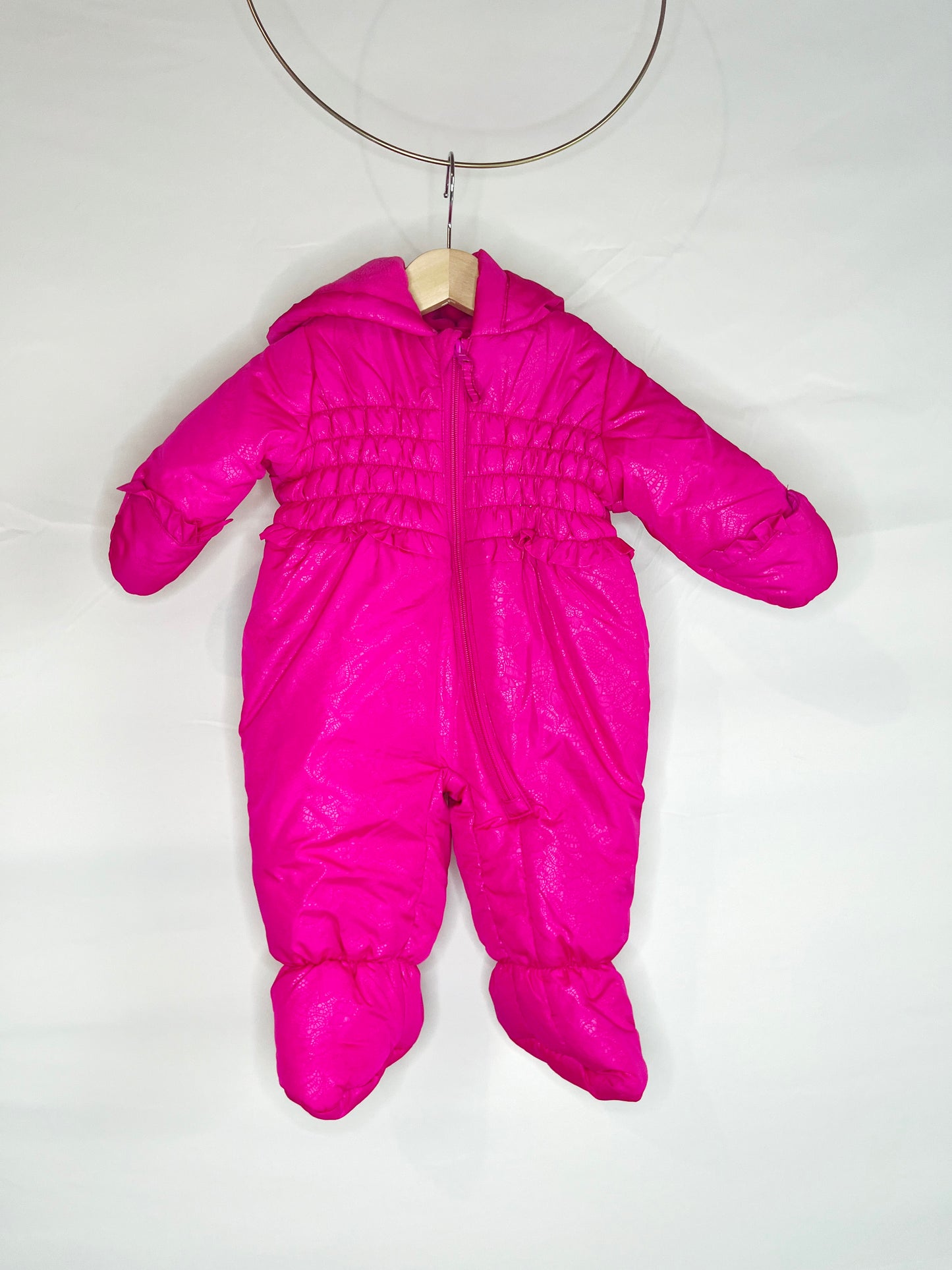 Hot Pink Zip-Up Snowsuit