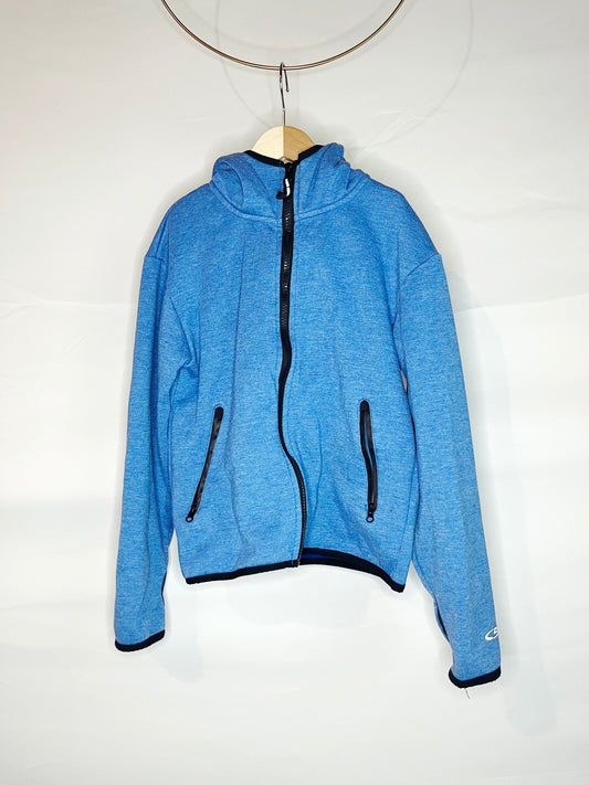 Blue Hooded Fleece Jacket