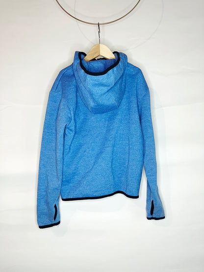 Blue Hooded Fleece Jacket