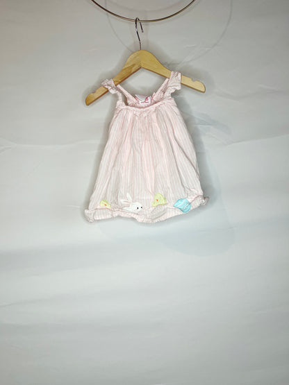 Light Pink Striped Easter Bodysuit Dress