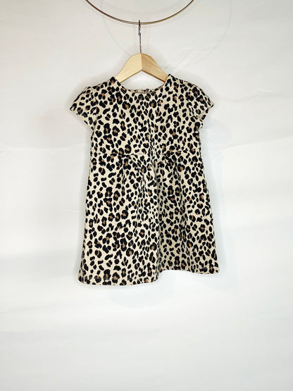 Leopard Print Short Sleeve Dress