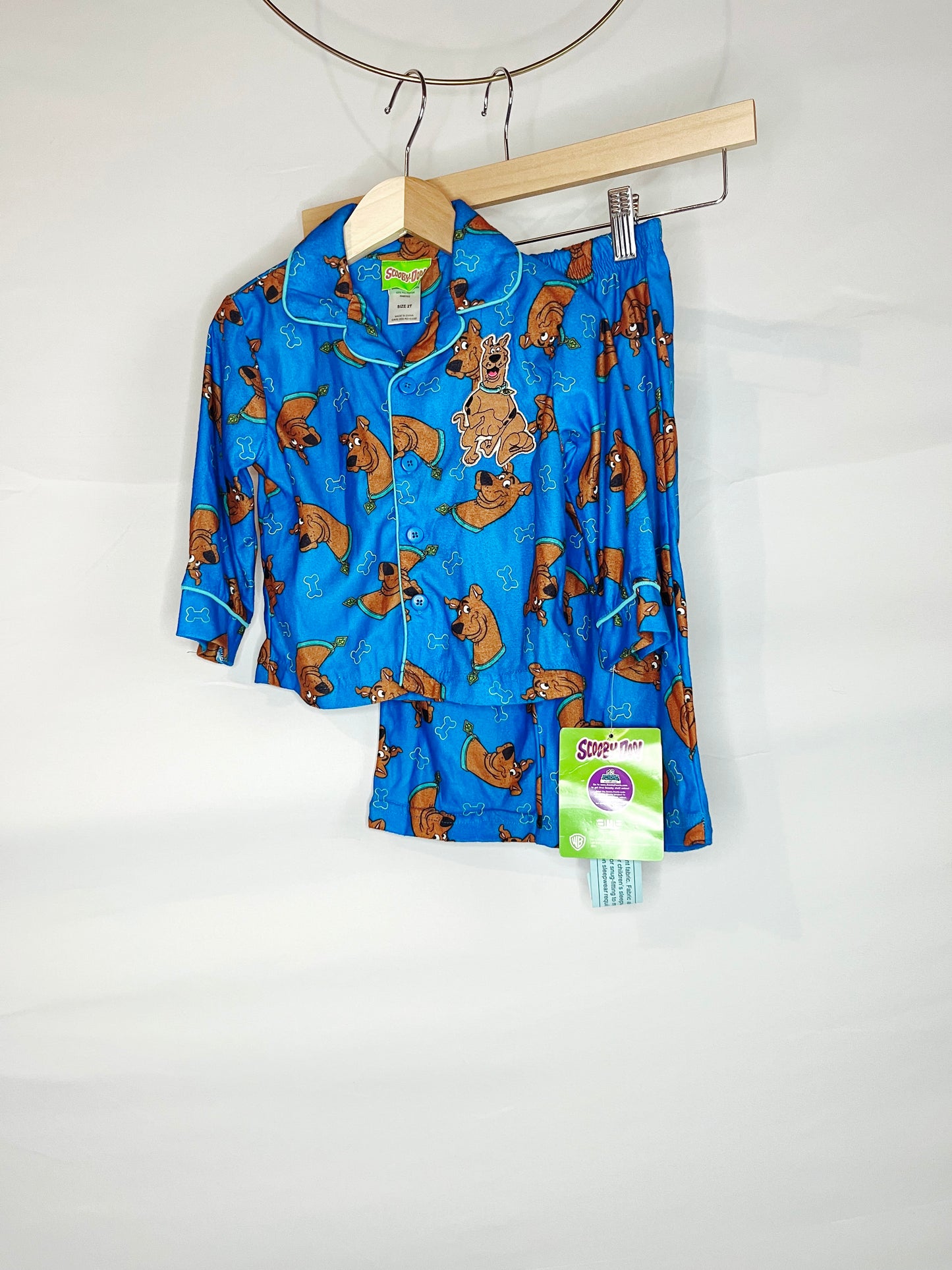 Blue Scooby Doo 2-Piece Pajamas